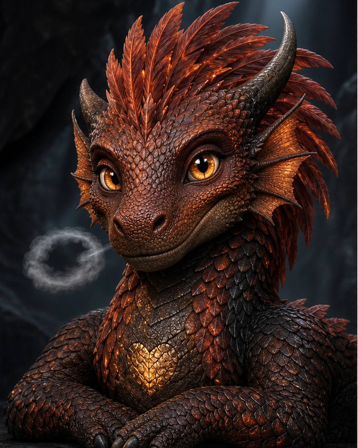 Embercrest close-up portrait