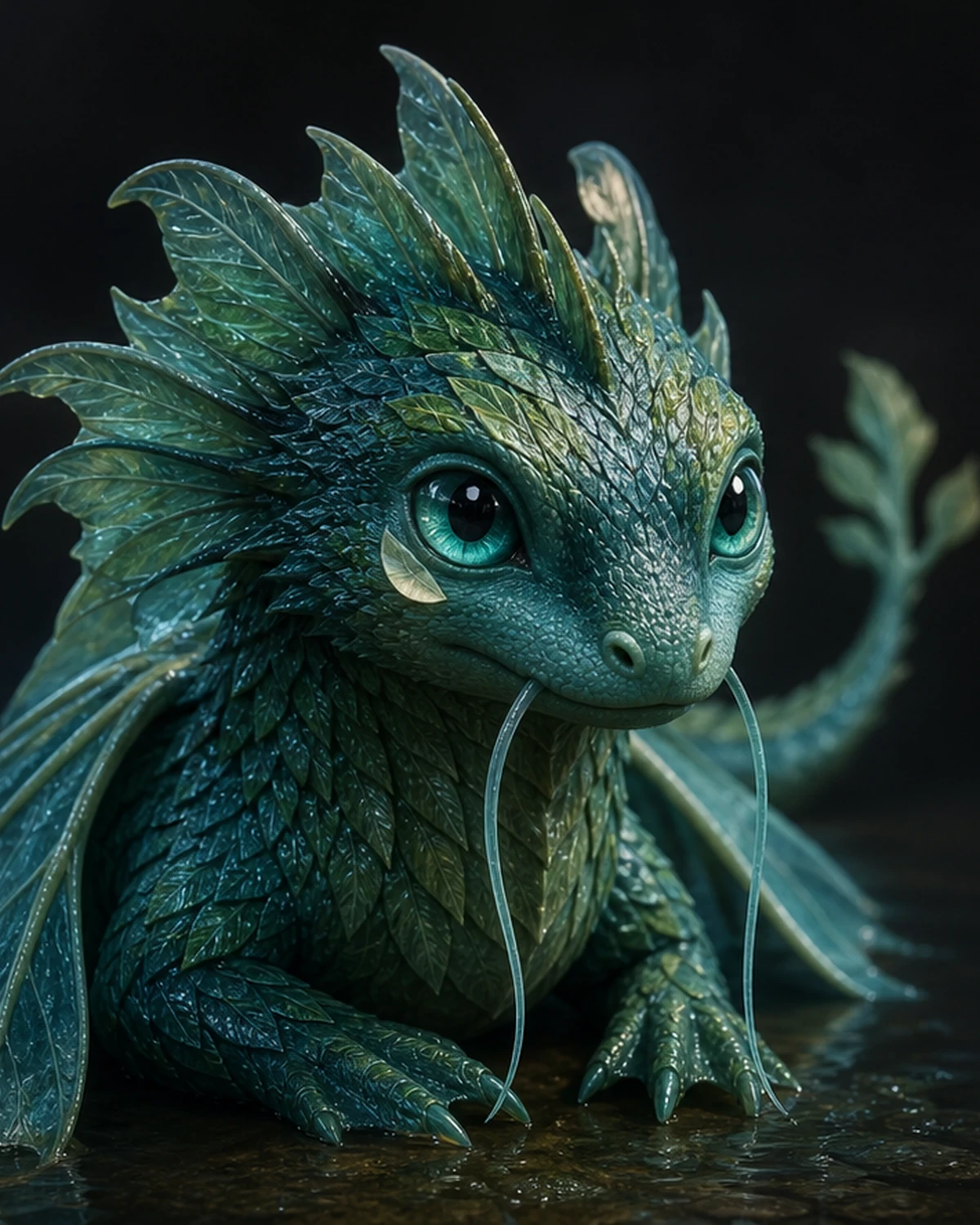 Rainroot close-up portrait