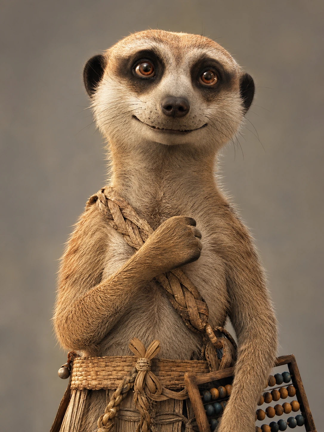 Mkia the Meerkat close-up portrait