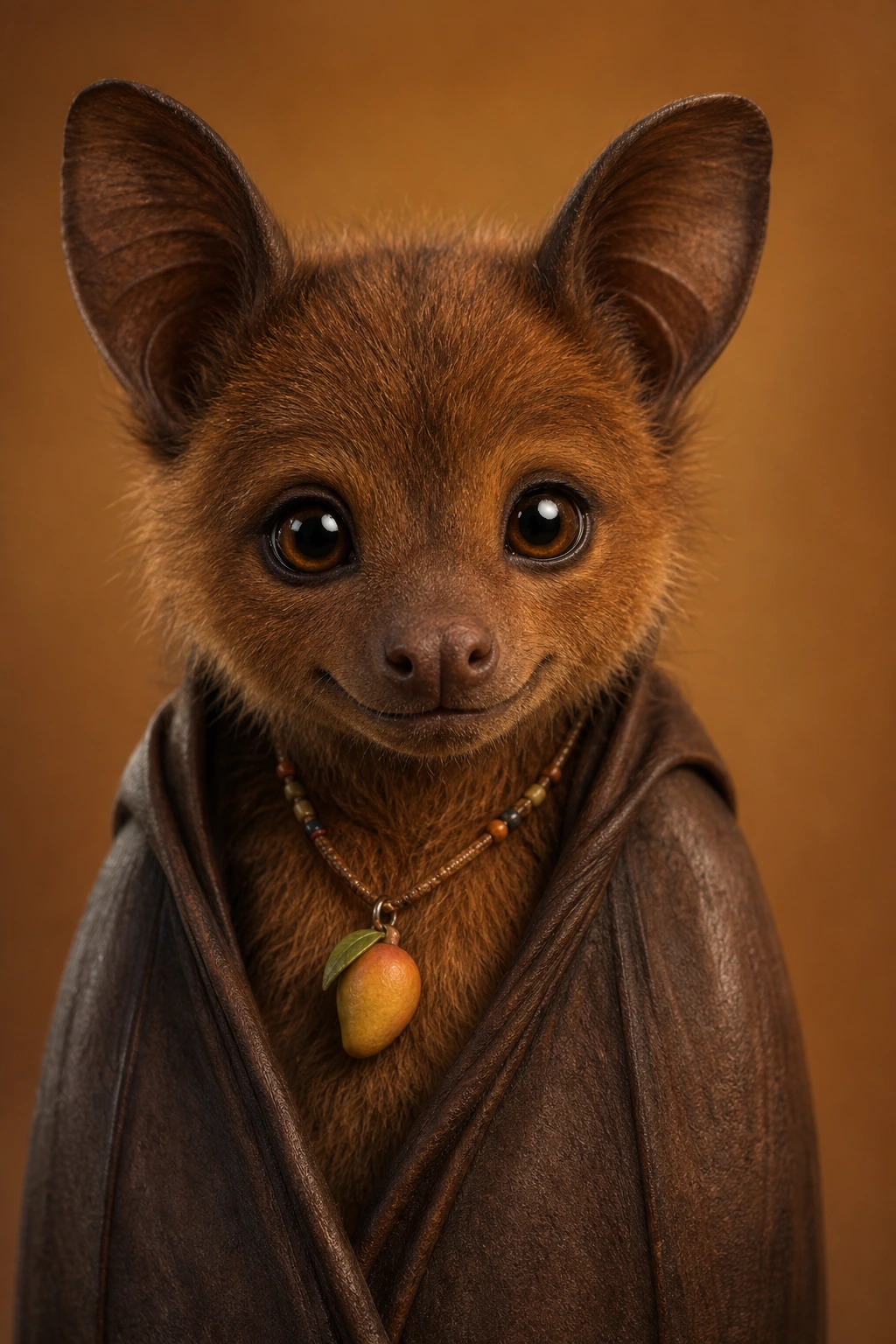 Nia the Fruit Bat close-up portrait