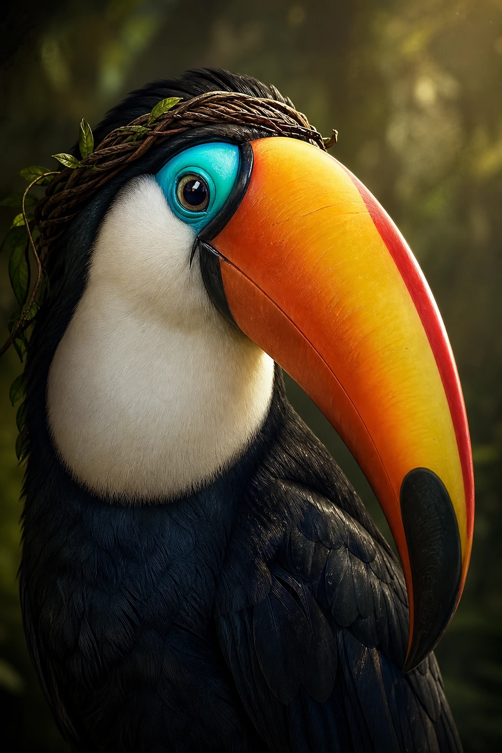 Tico the Toucan close-up portrait