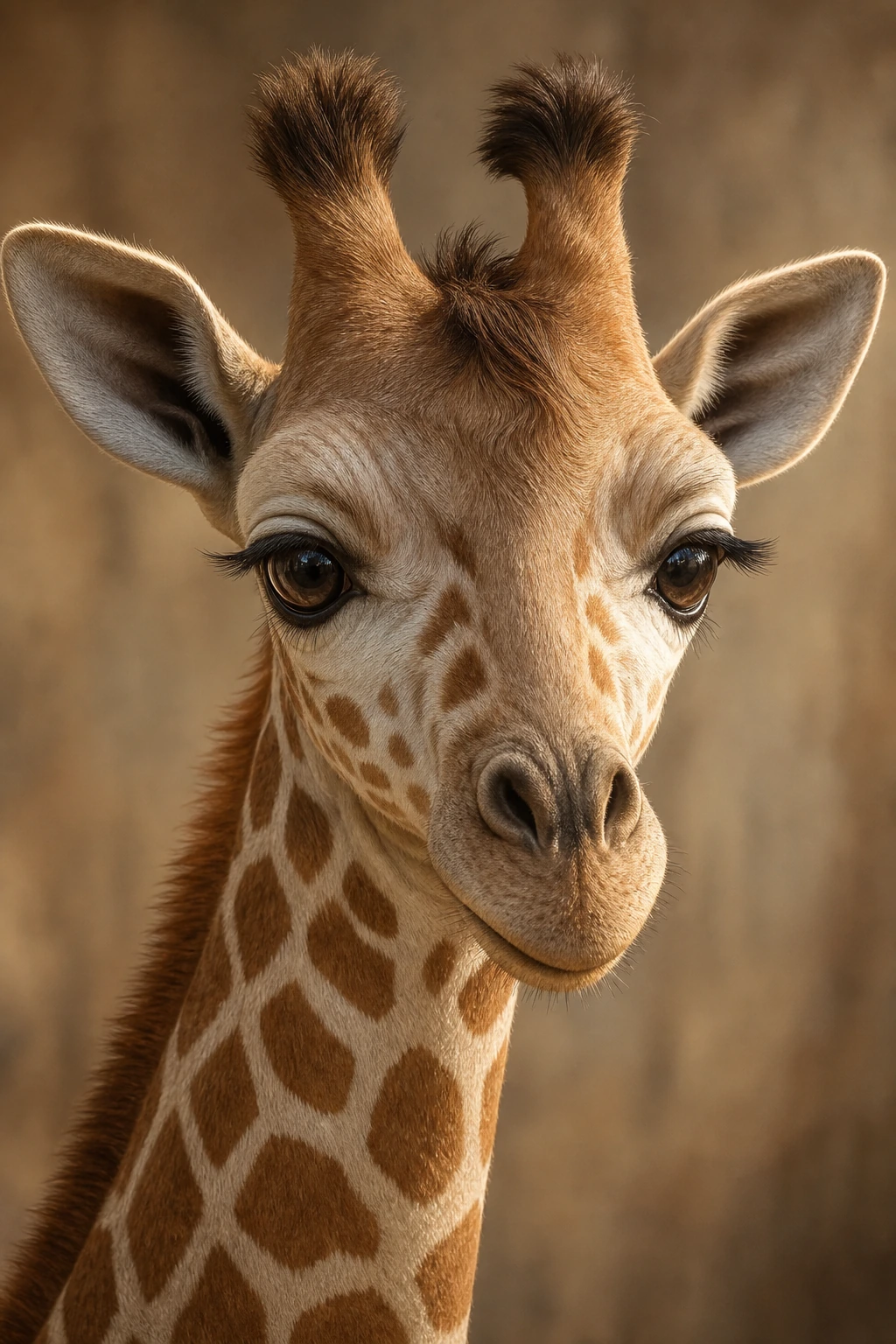 Twiga the Baby Giraffe close-up portrait