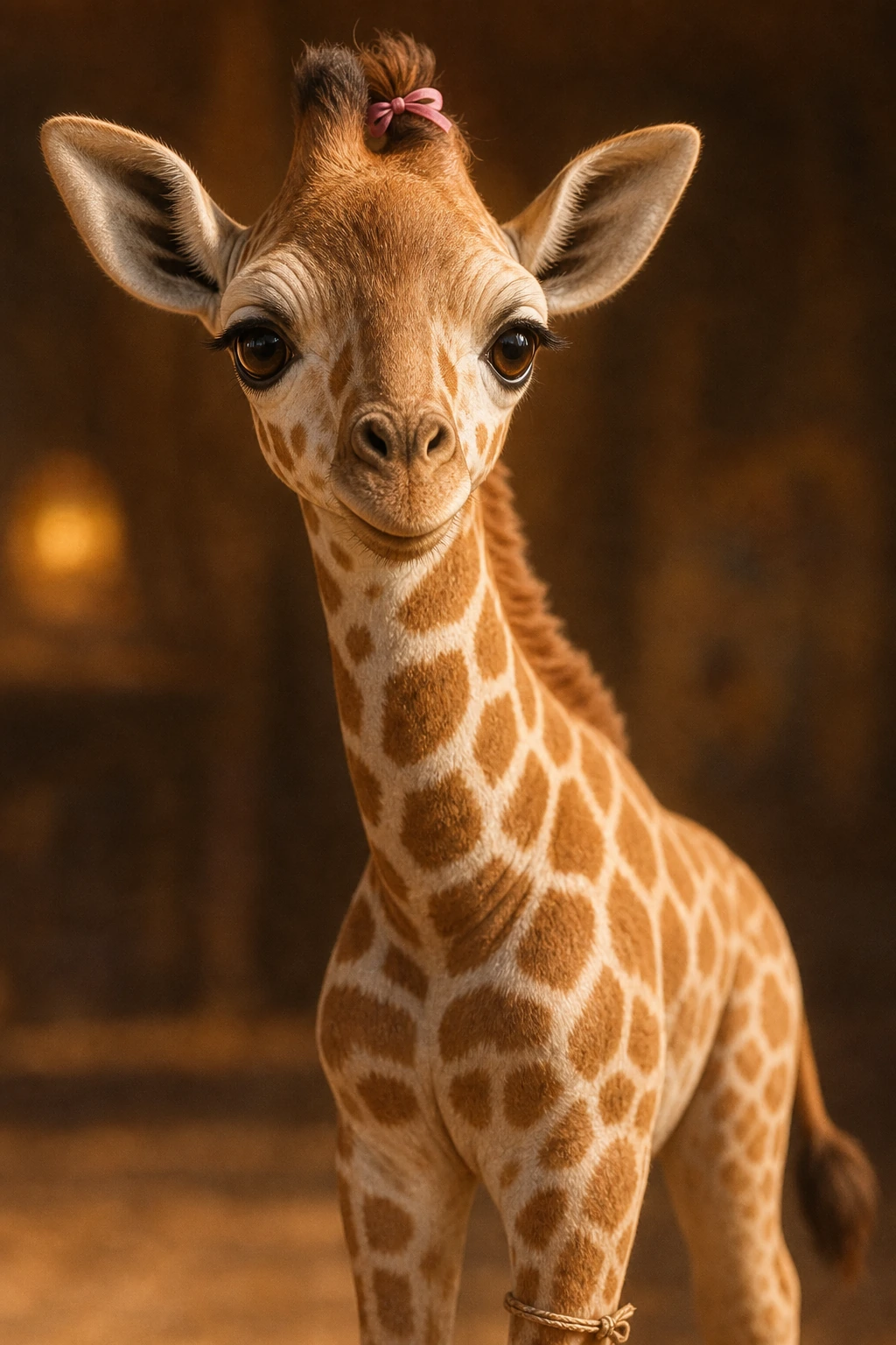 Léa la Girafe close-up portrait