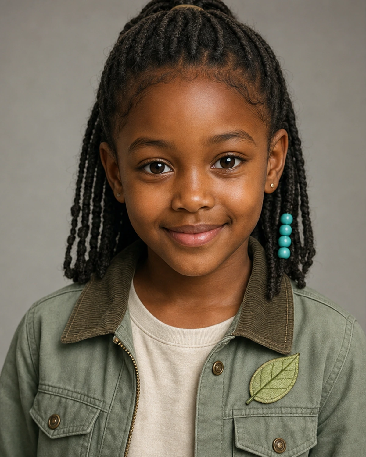 Nia the Nature Detective close-up portrait